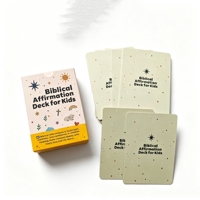 Tarjetas de Afirmaciones Cristianas Personalizadas de Fábrica, Tarjetas de Memoria con Números para Niños, Fines Educativos