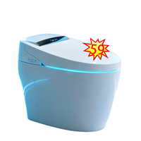 Nouvelle toilette intelligente haut de gamme en céramique, à poser au sol, avec bidet intégré, forme œuf, pour salle de bain