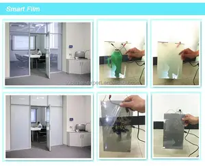 Película de privacidad de ventana PDLC, vidrio de atenuación blanco, película PDLC, ventana de vidrio inteligente, 110V, fabricante de películas PDLC conmutables eléctricas