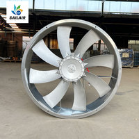 Ventilateur axial industriel électrique bidirectionnel en alliage d'aluminium de 600 mm pour chambre de séchage murale