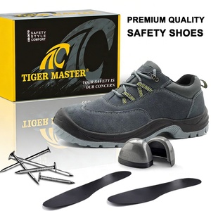 Chaussures de sécurité Tiger Master CE Warehouse Sport Style, résistantes à l'huile et aux acides, antidérapantes, semelle PU, cuir suédé, embout en acier, anti-perforation - Product Image 3