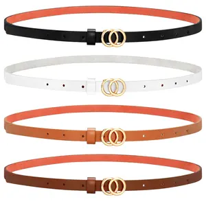 Hot Selling New Style Customise Printing Latest Fashion Hot Rate Branded Premium Double Ring Leather Belt For Female