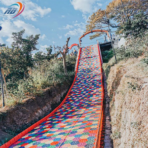 Manèges de parc d'attractions commerciaux, équipement de jeu extérieur, toboggan géant en plastique pour adultes, toboggan sec arc-en-ciel pour enfants - Product Image 3