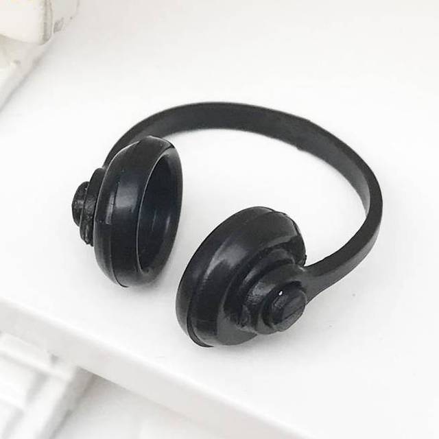 1/12 Scale Educational Model Toy Headphone Dollhouse Accessories for Kids Gift-Plastic Wireless Earphone Miniature