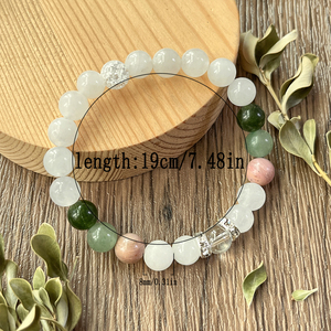 8mm Natural Verde Aventurina Rodonita Bead <span class=keywords><strong>Fertilidad</strong></span> y Concepción Soporte Mala Wellness Pulsera para Mujeres - Product Image 5