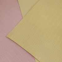Tissu en vinyle PVC double face de 2,1 mm, effet crocodile, imperméable, pour sacs, meubles, sets de table décoratifs