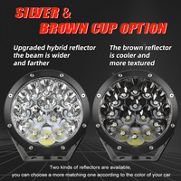 Projecteur LED pour pare-chocs de camion 1500M 13000lm 24V, 9 pouces, 7 pouces, automobile, tout-terrain, 4x4, éclairage de travail LED 9 pouces