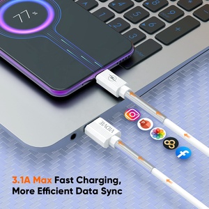 Vivie สายชาร์จเร็ว3.1A รวดเร็ว, สายชาร์จไมโคร USB ไมโคร USB V8โทรศัพท์มือถือ Android - Product Image 5