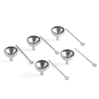 Entonnoir doseur rond poli en acier titane mini pour accessoires de parfum et bijoux, vente en gros