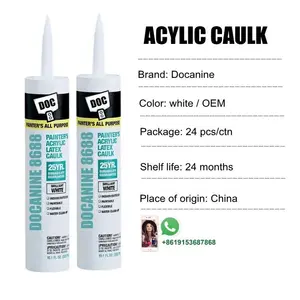 Mastic acrylique blanc résistant aux intempéries à taux de durcissement rapide et à haute température