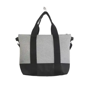 2024 Hot Selling Women's Tote Bags Fashionable New Design Mesh PU Beach Bag Tote Handbag