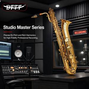 <span class=keywords><strong>Saxophone</strong></span> <span class=keywords><strong>Baryton</strong></span> Artisanal Économique de Haute Qualité avec Finition en Laiton Laqué Or, Instrument à Vent en Vente Directe d'Usine - Product Image 6