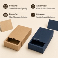 Maßgefertigte Kraftpapier-Geschenkbox mit Aufgedrucktem Logo Schubladenstil Blindbox-Verpackung für Kleine Geschenke