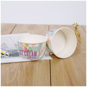 <span class=keywords><strong>Dessin</strong></span> animé tasse de crème glacée bol de papier de <span class=keywords><strong>yaourt</strong></span> en gros personnaliser gobelets en papier crème glacée - Product Image 4