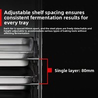 Crownwing XFX001 Armoire de Fermentation Automatique Commerciale en Acier Inoxydable pour Pâte, Fermenteur à Température Constante pour la Boulangerie