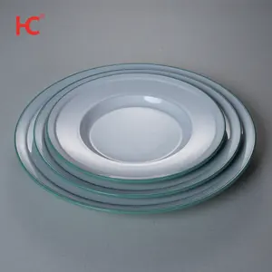 Фабрика готова к отправке Высококачественная 10-дюймовая нордическая меламиновая посуда, тарелка, 100% меламиновая круглая двойная цветная тарелка, оптовая продажа