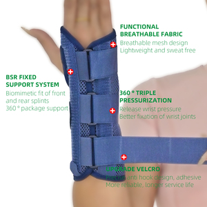 Attelle de soutien de la main et de la paume orthopédique réglable avec fixation médicale en métal pour le syndrome du canal carpien - Product Image 3