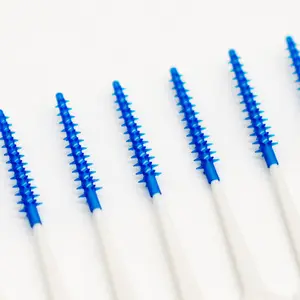 Fabbricazione spazzola interdentale di fabbrica spazzola dentale logo personalizzato spazzole interdentali monouso in silicone