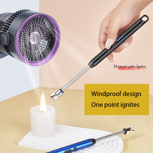 Modern Kitchen TPE-C Electronic Candle Lighter Arc <b>Torch</b> Windproof <b>Rechargeable</b> Lithium Battery Travel Portable - Product Image 4