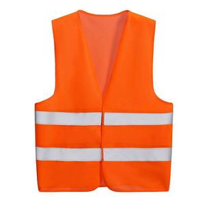 Gilet de sécurité réfléchissant vert avec deux bandes blanches pour usage professionnel, en fibre de polyester - Product Image 2