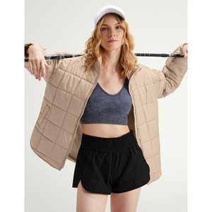 Veste d'hiver matelassée légère pour femme, coupe ample, avec fentes latérales, manteau chaud pour l'extérieur - Product Image 4