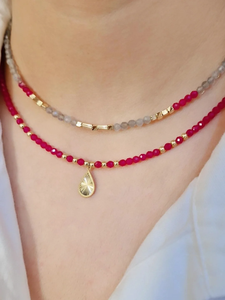 Dainty Multi collana di cristallo colorato con perline cubo pietre preziose girocollo pietra naturale collana di perline gioielli fatti a mano per i suoi <span class=keywords><strong>regali</strong></span> - Product Image 6