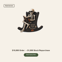 Figurine de chaise à bascule squelette d'Halloween, cadeau pour les amoureux des livres en bois, décoration de table gothique, vente en gros OEM, figurine squelette