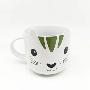 Hot Sale Bulk gute Qualität einzigartiges Design niedlichen Tiere benutzer definierte Keramik Kaffee nordischen Tassen als Geschenk