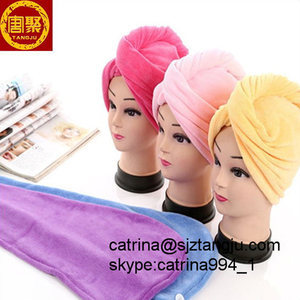 Súper absorbente microfibra de alta calidad del <span class=keywords><strong>pelo</strong></span>, toalla de secado Spa baño cabeza de <span class=keywords><strong>turbante</strong></span> de - Product Image 2