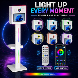 Photomaton portable DSLR carré avec écran tactile 15,6 pouces, impression instantanée, lumière RGB, GIF Boomerang pour mariage, fête, événements d'entreprise - Product Image 3