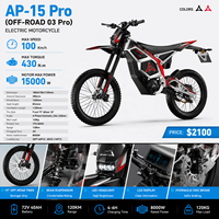 Expédition rapide depuis l'entrepôt américain, moto électrique tout-terrain haute performance 15000W avec moteur central sans balais au lithium, 9 vitesses, 100 km/h, pour adultes