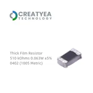 (Creatyea) kalın Film çip direnç 510 kOhms 0.063W 5% 0402 (1005 metrik) CR0402J510KQ10Z