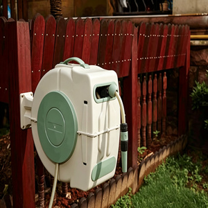 Carrete de manguera de aire de rebobinado retráctil de jardín montado en la pared automático para exteriores sin óxido - Product Image 4