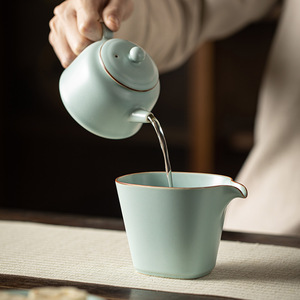 Cyan Ru Ware Fairness Cup Porcelain Cylinder Shape Without Lid For Kung Fu <b>Tea</b> <b>Set</b> - Product Image 3