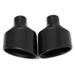 Tubo de escape de coche personalizado de fábrica SYPES para <span class=keywords><strong>Audi</strong></span> Universal 304 Punta de escape de acero inoxidable sistema de escape negro Punta de silenciador único - Product Image 1