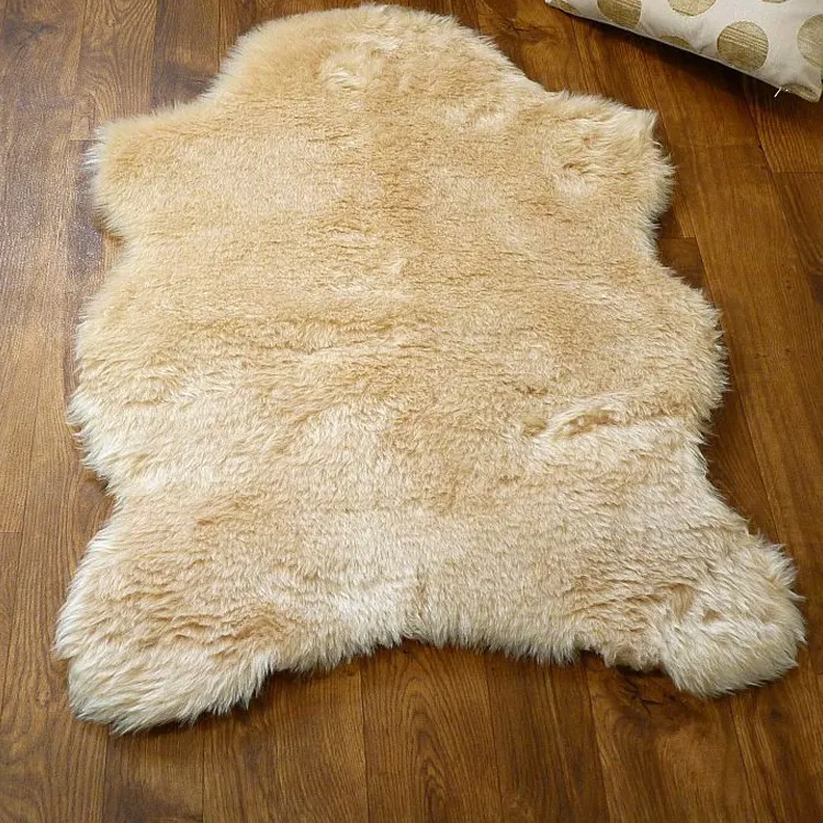 Fornecimento de fábrica Lavável Ultra Soft Faux Fur Rug Shaggy Rabbit Fur Carpet Faux Bunny Fur Rug para Quarto Sala de estar