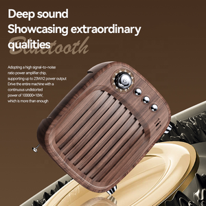 Jy81 Boombox vintage, ancienne radio, haut-parleur, altavoz de madera, haut-parleur en <span class=keywords><strong>bois</strong></span>, forme de télévision, mini haut-parleur rétro en <span class=keywords><strong>bois</strong></span>, haut-parleur Bluetooth - Product Image 5