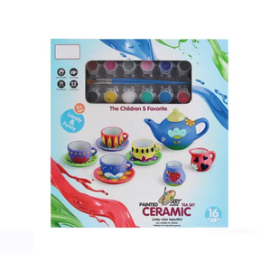 Kit de Pintura de Cerámica para Té, con Pincel de Pintura Acrílica, Kit de Arte Creativo, Juguete Educativo para Niños, para Jugar a Imaginar - Product Image 6