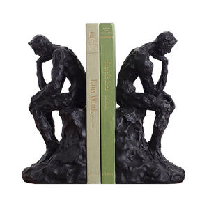 Figuritas abstractas personalizadas, estatua de personaje Nórdico, <span class=keywords><strong>el</strong></span> <span class=keywords><strong>silencio</strong></span> es oro, sujetalibros, estatua de pensador, soporte de <span class=keywords><strong>libro</strong></span> para decoración del hogar, regalo de negocios - Product Image 6