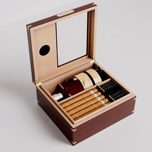 Large Cigar Humidor High Glossy Large Spanish Cedar Wood Pack Display Cooler Cigar Wine And Cigar Humidor Storage Cabinet With Tray