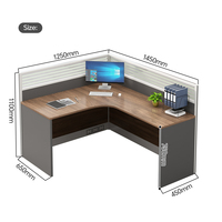 Poste de travail modulaire 4-6 places pour bureau ouvert, avec chaises, tables, tiroirs et cloisons de bureau