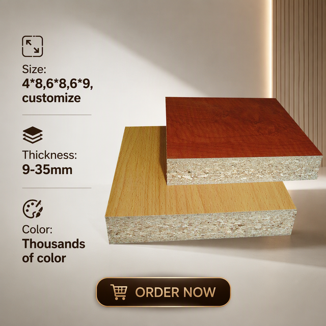 Material MFC Particle Board Thin Laminate Sheet Fire Rate Modern Design 5 Year Warranty Moisture-Proof
