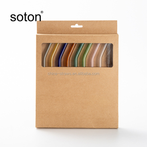 Cannucce Trasparenti Riutilizzabili in Vetro per Matrimoni, Frullati e Bevande Congelate, <span class=keywords><strong>Accessori</strong></span> Spessi per Bar e Feste di Compleanno - Product Image 3