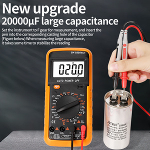 Multímetro Digital Sk 9205max de 4 Dígitos, 1000 V CC, 200 A CA, Apagado Automático, Detección de Voltaje en Vivo - Product Image 4