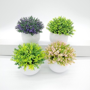 Plantas Artificiales en Maceta de Plástico, Resistentes a los Rayos UV, Estilo Simple, Decoración para el Hogar y Escritorio, Mini Bonsái, Más Vendidas - Product Image 2