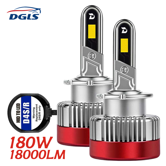 600% Brighter D06 LED Headlight 18000LM 6500K White CSP Chip Car Bulb High Brightness Auto Lamp Compatible with Dawnknight K6C