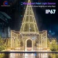 Iluminación Decorativa para Parques de Atracciones al Aire Libre, Resistente al Agua, Fuente de Luz Puntual, Decoración de Contornos de Edificios y Puentes, Luz Pixel