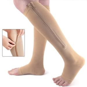 Calcetines de compresión con cremallera y Punta abierta hasta la rodilla, <span class=keywords><strong>para</strong></span> mujer, <span class=keywords><strong>para</strong></span> dormir, belleza, previene venas varicosas - Product Image 3