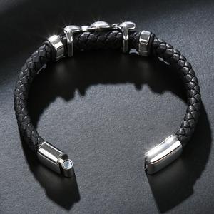 Bracciali Punk in pelle Hip Hop di alta qualità <span class=keywords><strong>con</strong></span> <span class=keywords><strong>bracciale</strong></span> da uomo <span class=keywords><strong>con</strong></span> gioielli di personalità <span class=keywords><strong>con</strong></span> fibbia magnetica - Product Image 2