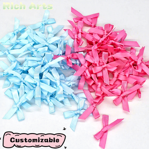Noeud papillon de 6 mm, 200 pièces par sac, accessoires en polyester faits à la main, décoration de lingerie, ruban, mini noeud, vente en gros - Product Image 4
